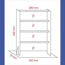 PENDIENTES    4 barras 32 pares 75 mm entre barras <br>Medidas: 340 x 70 x 320 mm<br>